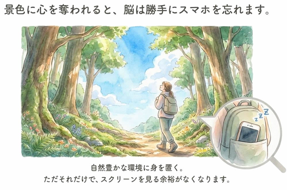 環境を変えると、脳は勝手に休まる